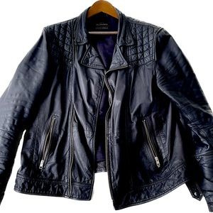 All saints leather jacket XXL  ( Runs Small )